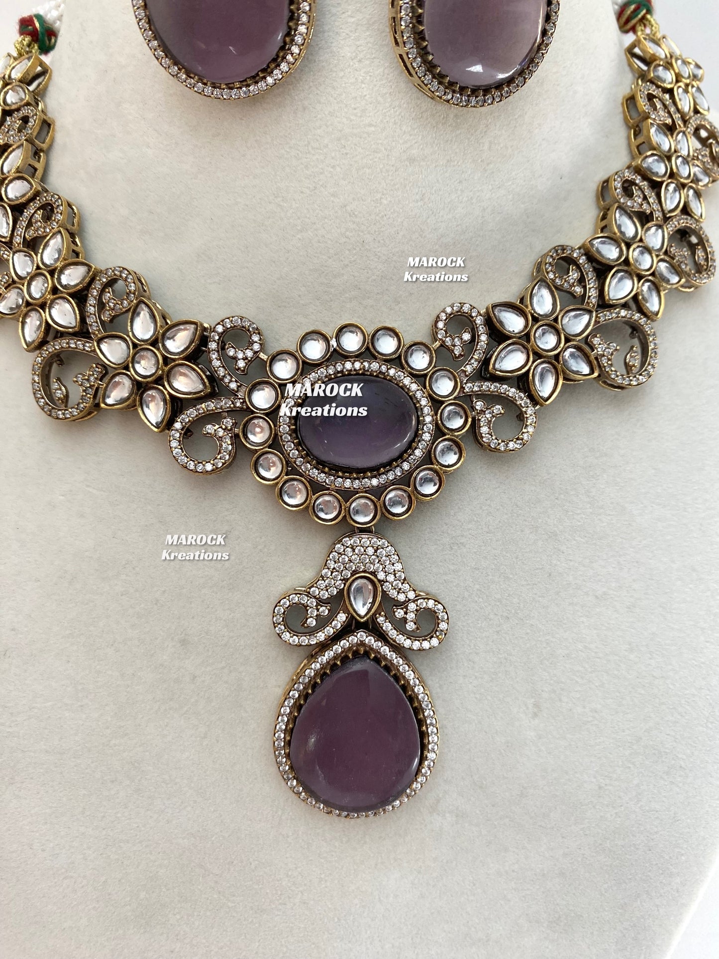 Freya Sabyasachi inspired Premium Quality Moissanite Kundan Necklace set