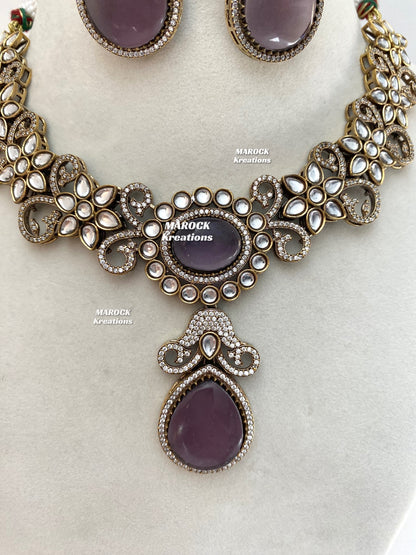 Freya Sabyasachi inspired Premium Quality Moissanite Kundan Necklace set