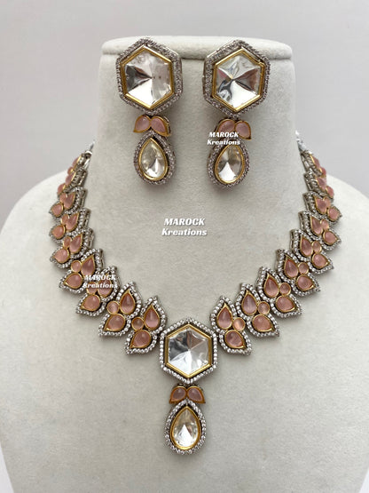 Katie Tyani inspired Premium Quality Kundan Statement Necklace set
