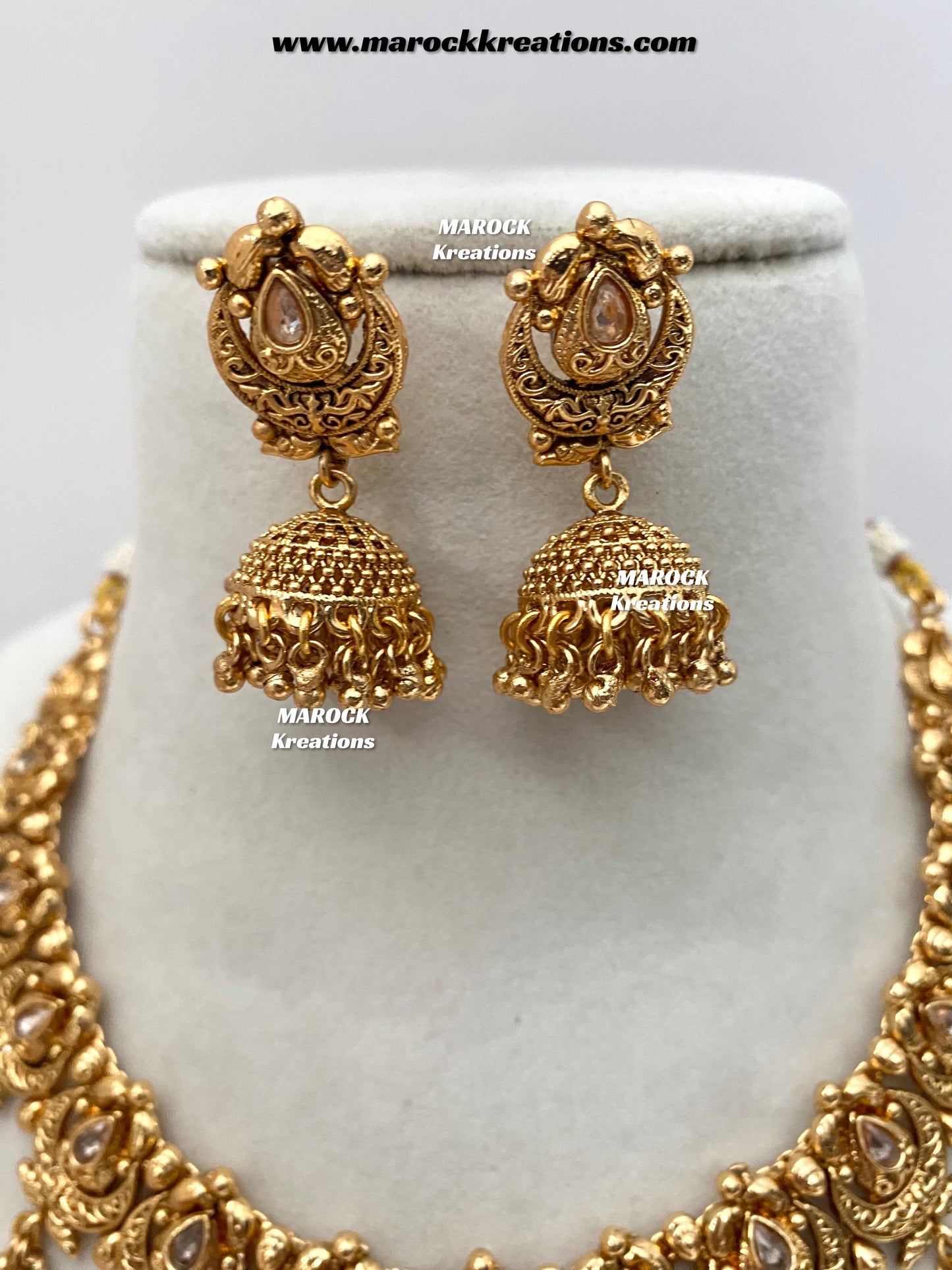 Anima Premium Quality Gold Plated necklace set