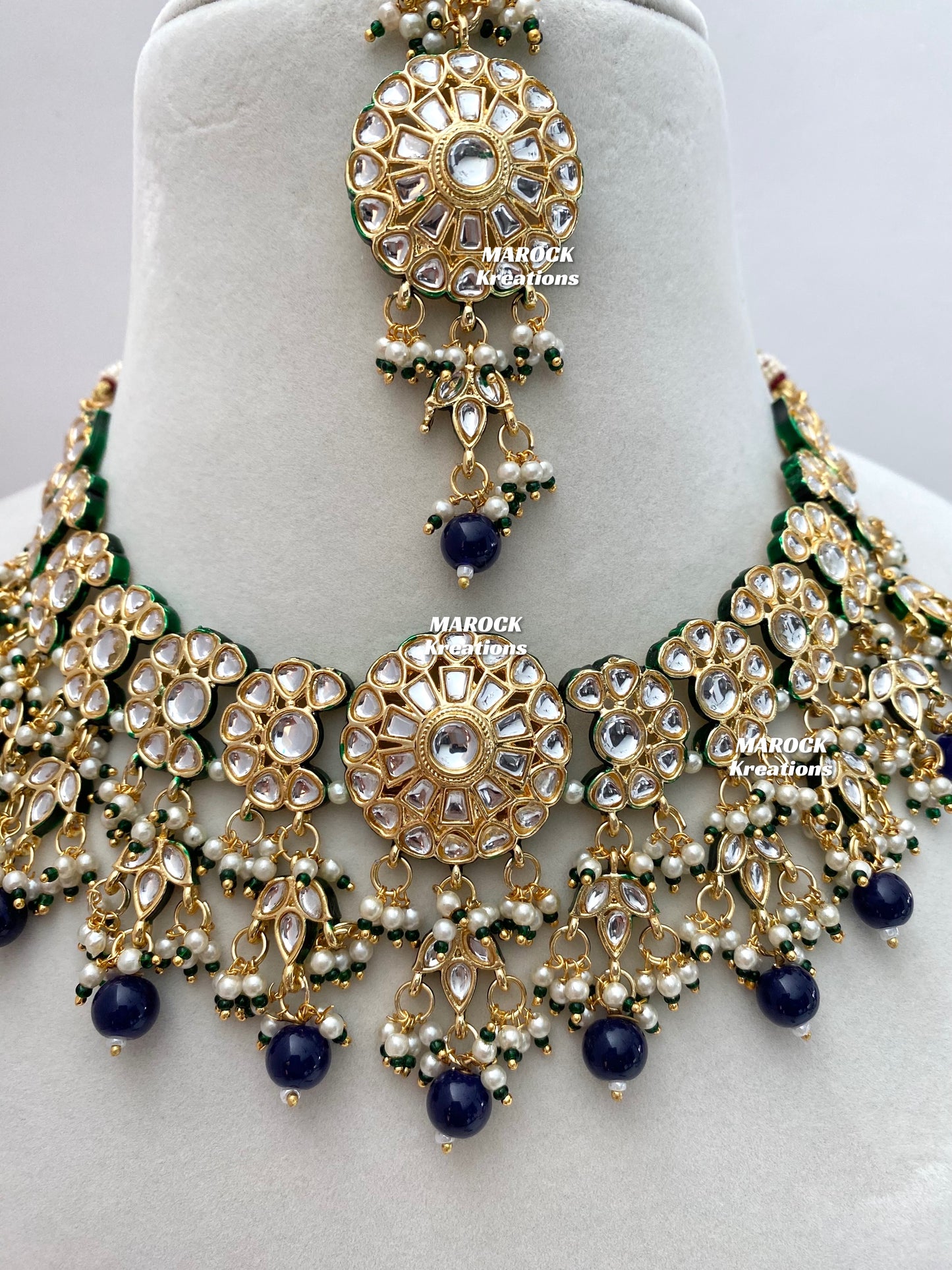 Premium Quality Thappa Kundan Statement Necklace sets