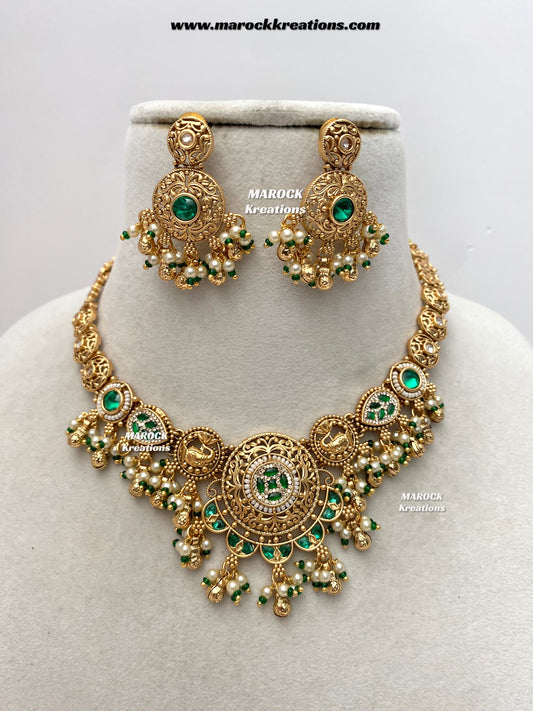 Selina Premium Quality exclusive Gold Plated necklace set