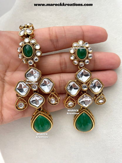 Romana Premium Quality Kundan Statement Necklace set
