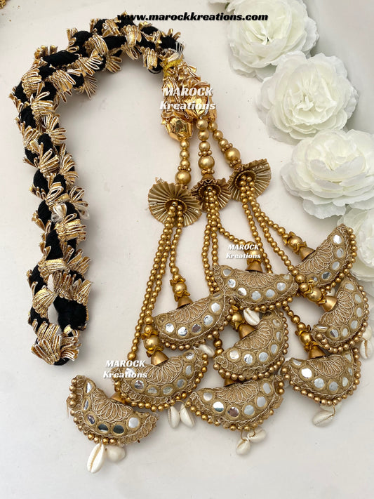 Traditional gotta patti Parandi with lace /Hair dori/Jago braid accessories