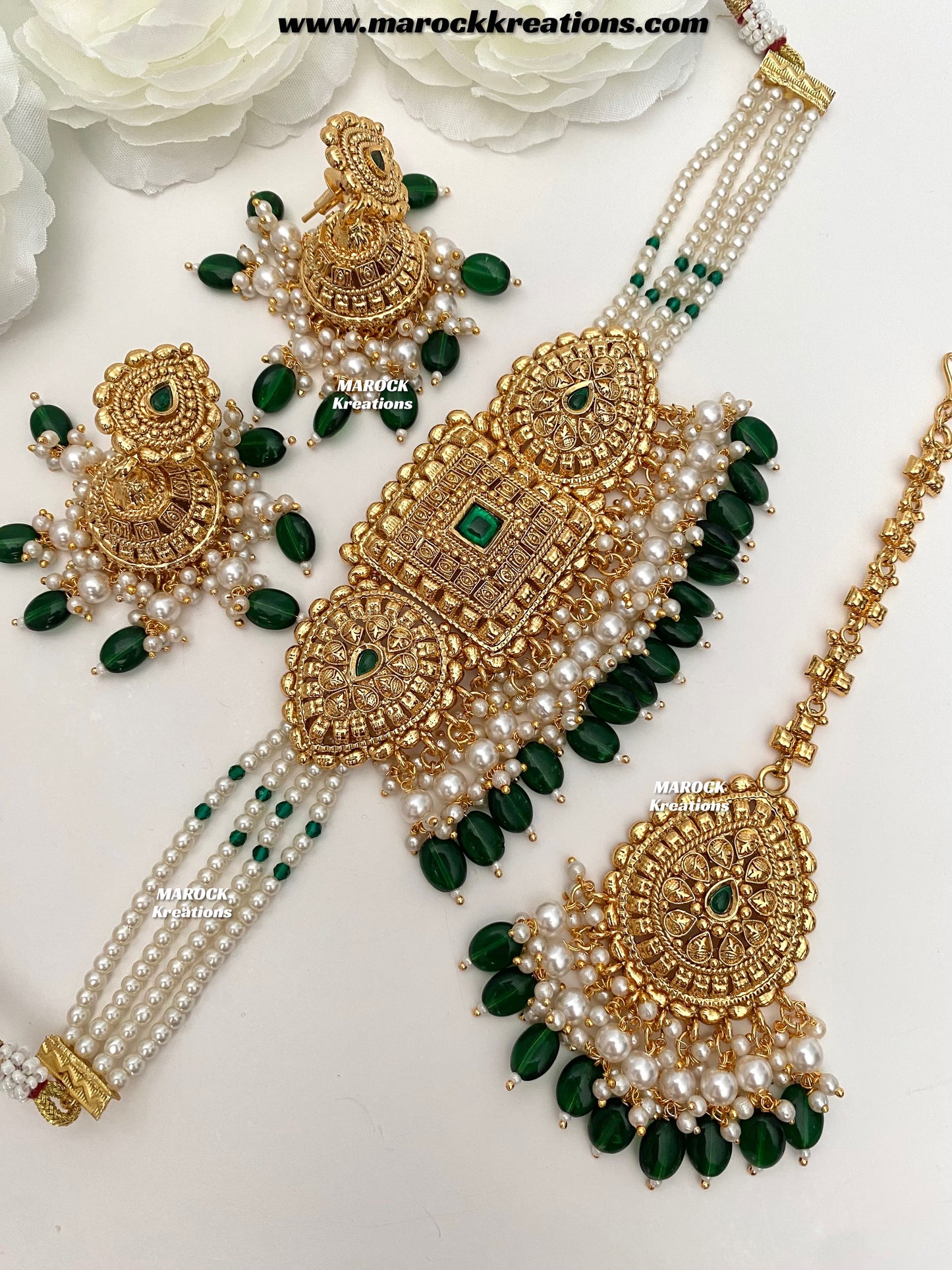 Asna Premium Quality Gold Plated statement choker set