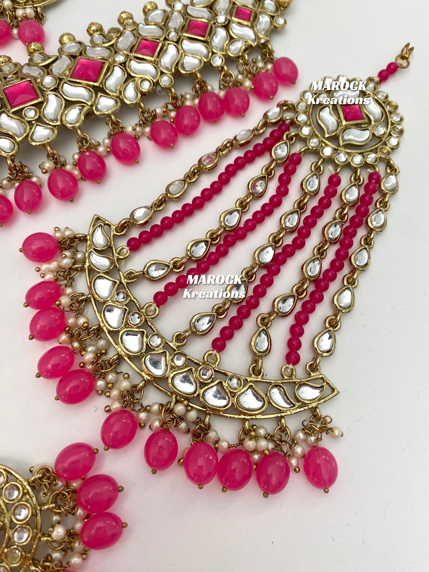 Kundan Choker set with Jhoomer/Passa/Side head piece