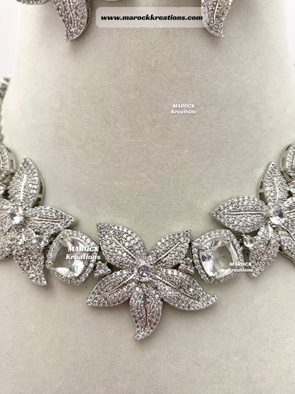 American Diamond Statement Necklace set