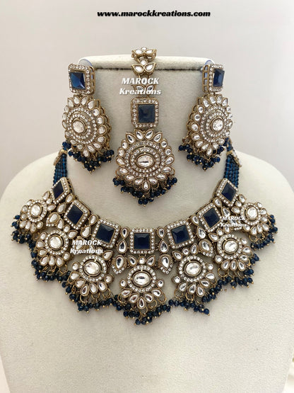 Christi Premium Quality Kundan Statement necklace set