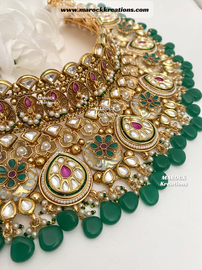 Padmavat Premium Quality Gold plated Pachi Kundan exclusive Bridal set