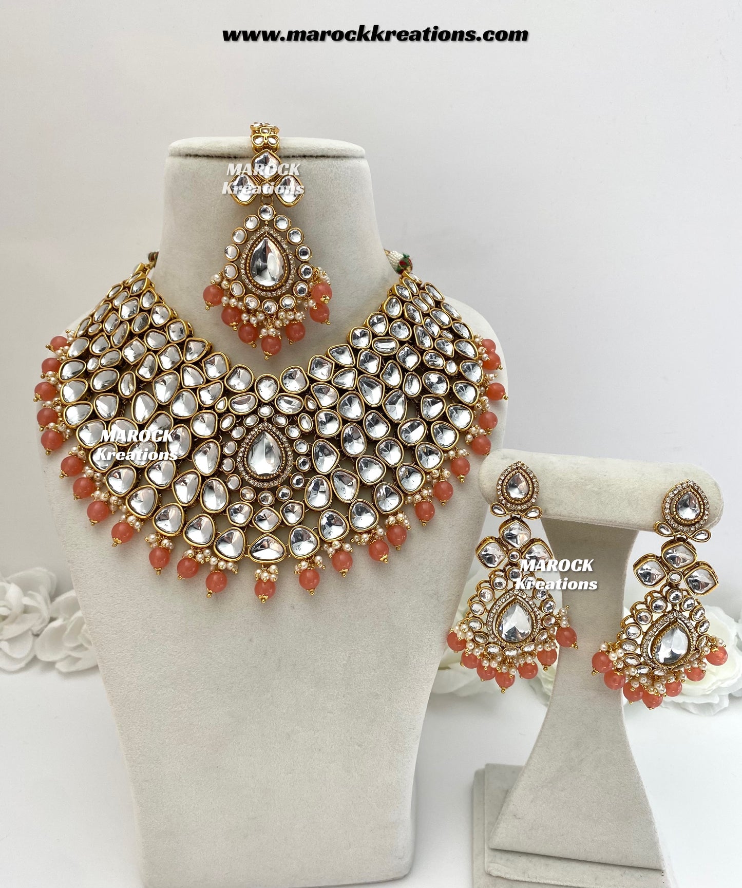 Ruhi Premium Quality Statement Kundan Necklace/Bridal set