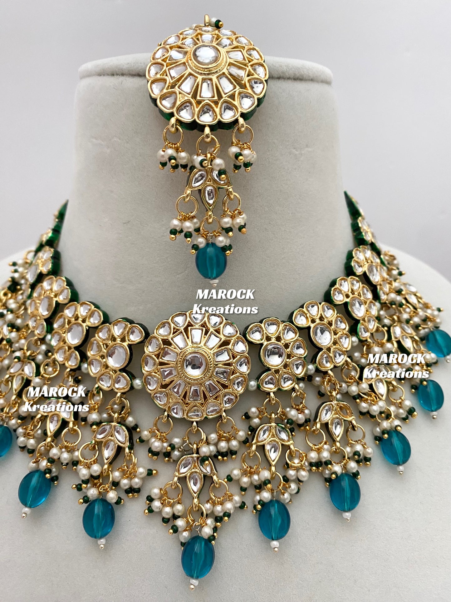 Premium Quality Thappa Kundan Statement Necklace sets