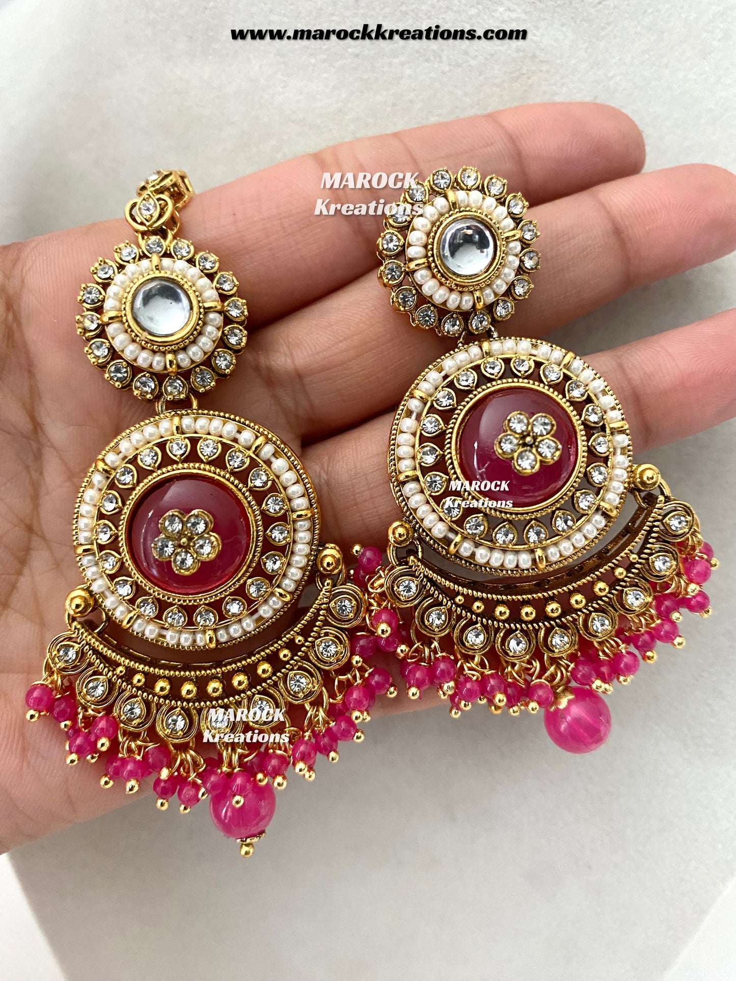 Kavitha Premium Quality Kundan Statement Necklace set