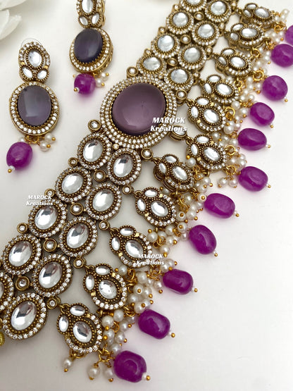 Danica Sabyasachi inspired Premium Quality Moissanite Kundan Statement Choker set