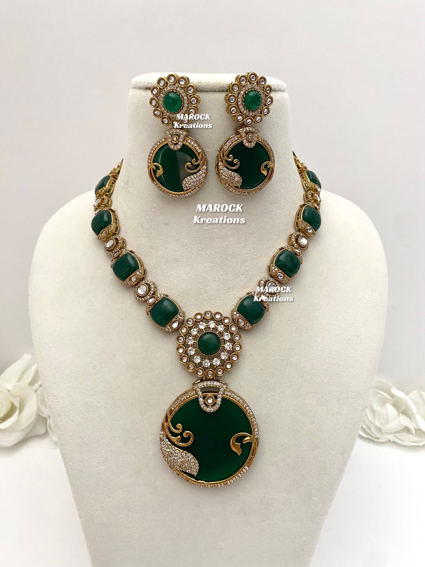 Haniya Sabyasachi inspired Premium Quality Moissanite Kundan Statement Necklace set