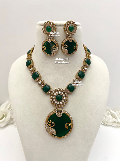 Haniya Sabyasachi inspired Premium Quality Moissanite Kundan Statement Necklace set