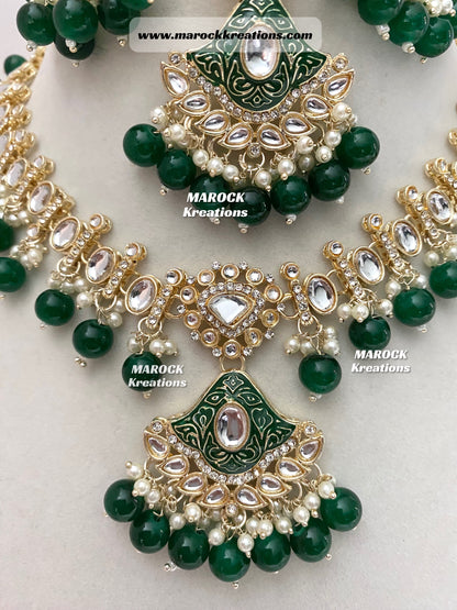 Myra Kundan Meenakari Necklace/Choker set