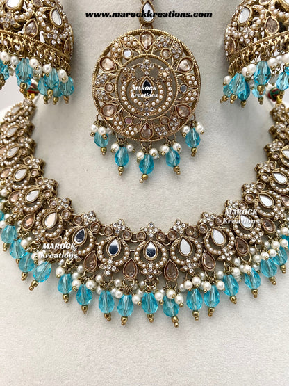 Premium Quality Mirror necklace set