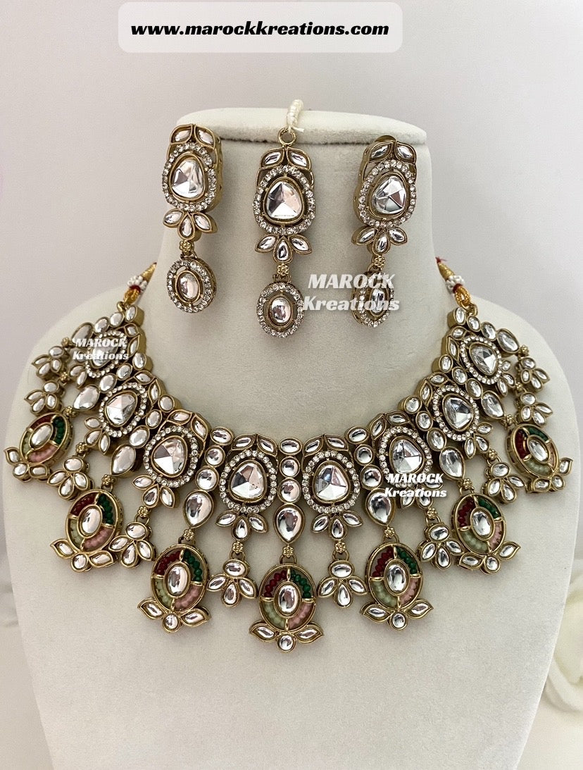 Noor Kundan Statement Necklace set