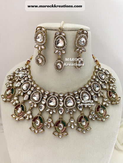 Noor Kundan Statement Necklace set