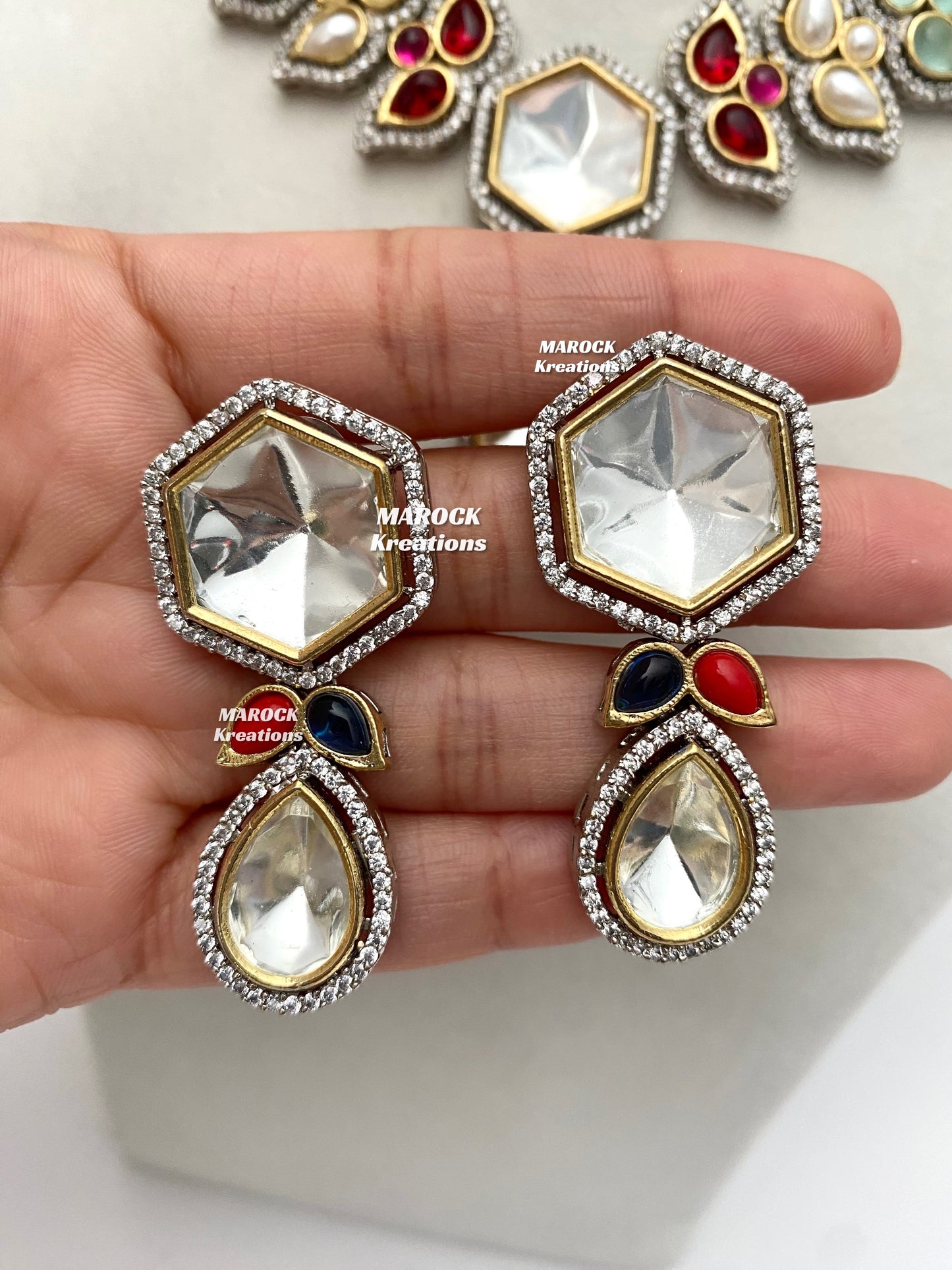 Katie Tyani inspired Premium Quality Kundan Statement Necklace set
