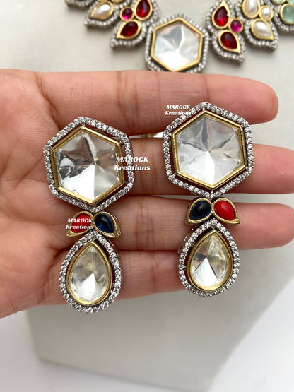 Katie Tyani inspired Premium Quality Kundan Statement Necklace set