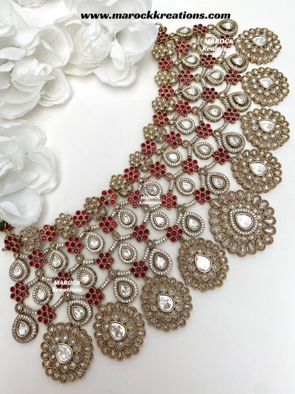 Premium Quality Moissanite Kundan Bridal set/bridal jewelry