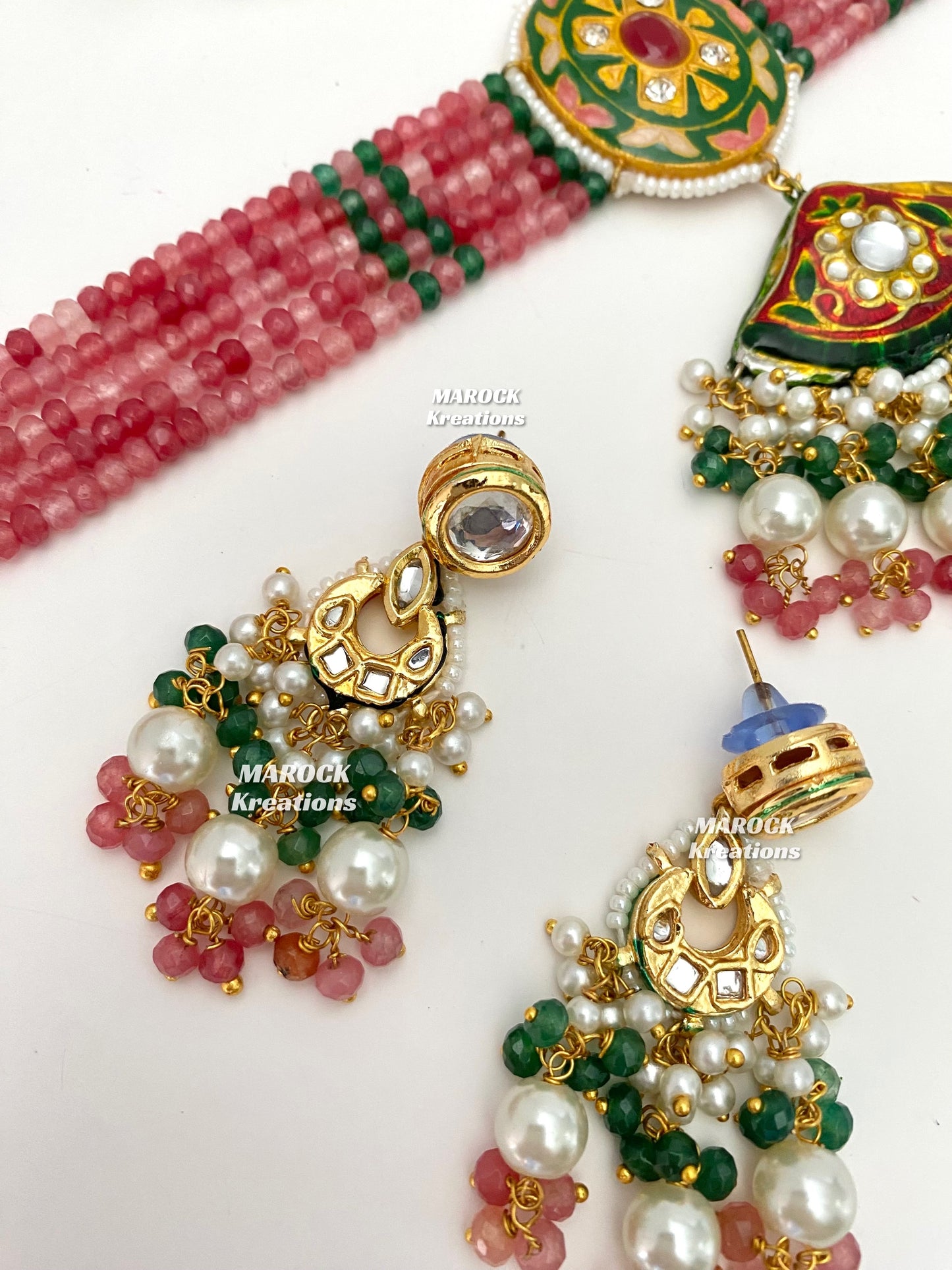 Mannat Kundan Meenakari Statement Choker set