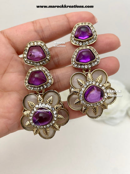 Kruti Sabyasachi inspired Mother of pearls Statement Earrings