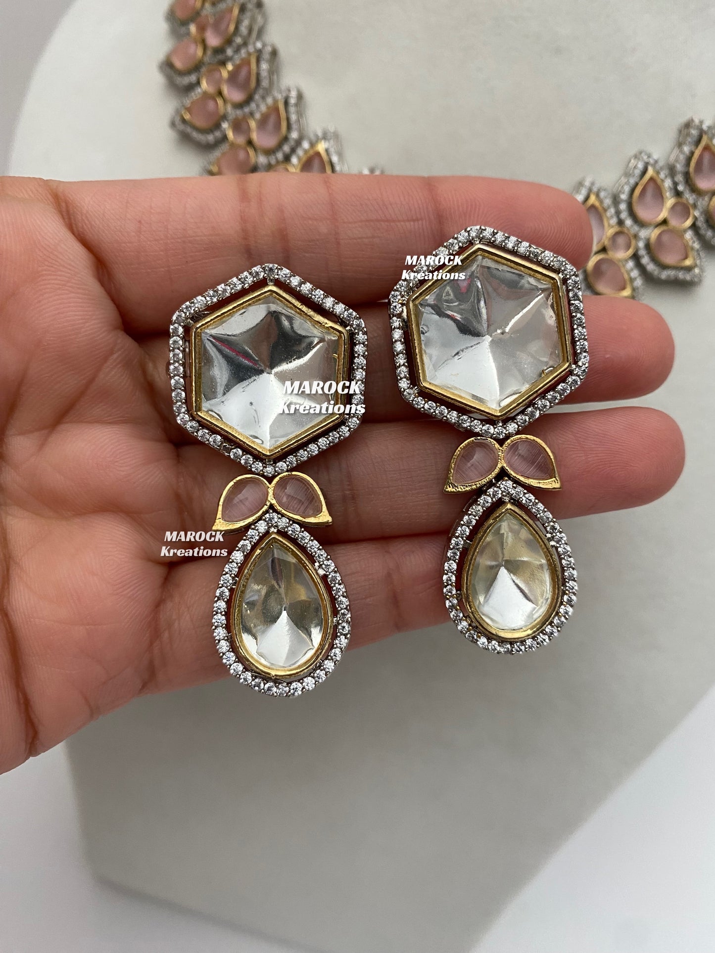 Katie Tyani inspired Premium Quality Kundan Statement Necklace set