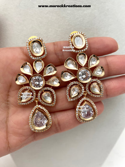 Mahnoor Premium Quality Tyani inspired Gold plated statement necklace set