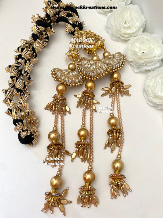 Traditional gotta patti Parandi with lace /Hair dori/Jago braid accessories