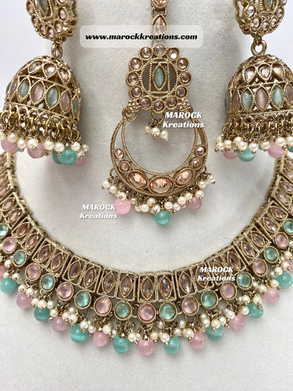 Alisha Antique Polki Choker/Necklace sets