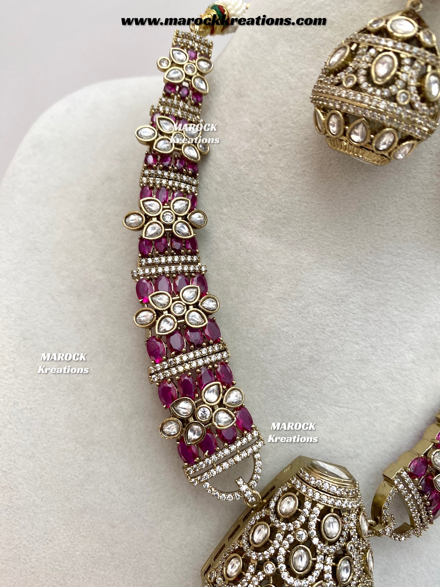 Nargis Moissanite Kundan exclusive Necklace set
