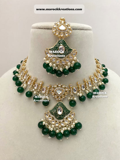 Myra Kundan Meenakari Necklace/Choker set