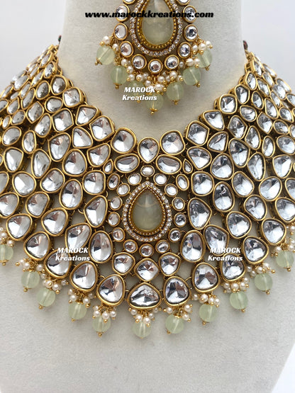Ruhi Premium Quality Statement Kundan Necklace/Bridal set