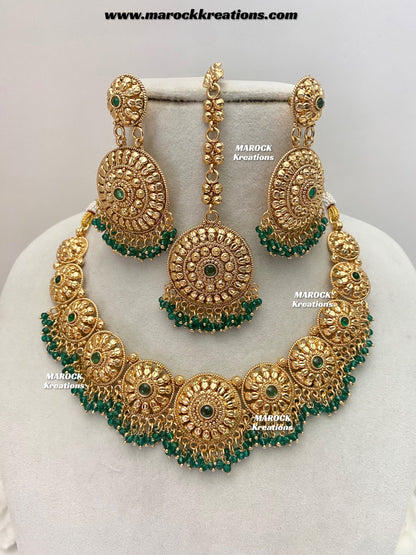 Roxana Premium Quality Gold Plated necklace set