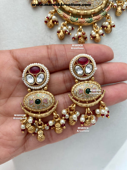 Susan Premium Quality Gold Plated Meenakari Necklace set
