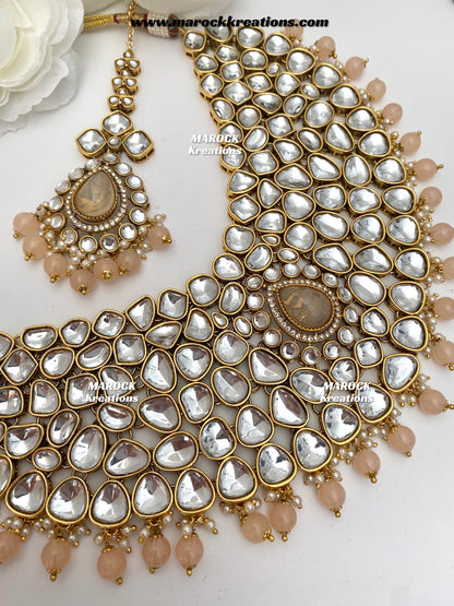 Ruhi Premium Quality Statement Kundan Necklace/Bridal set