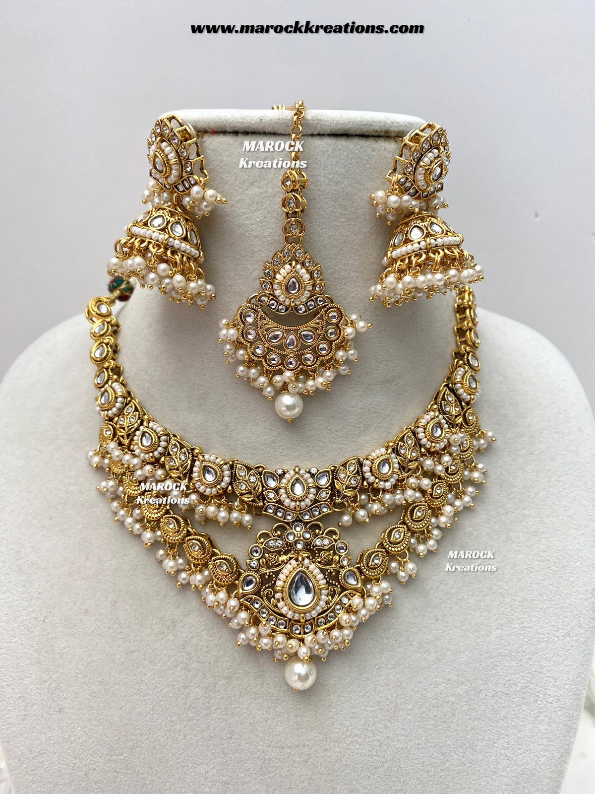 Danisha Premium Quality Kundan Statement necklace set