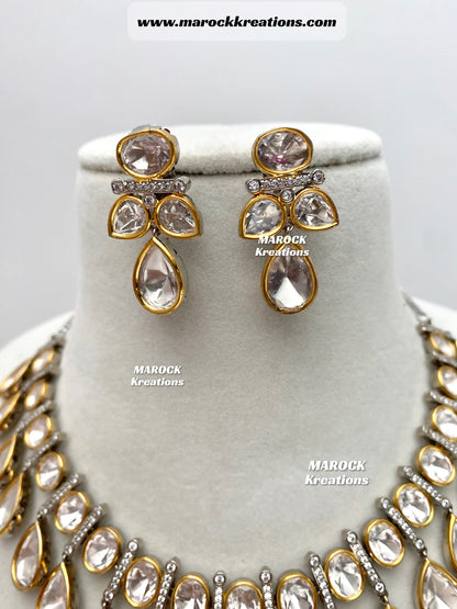 Sneha Tyani Inspired Premium Quality gold plated Kundan exclusive Necklace set