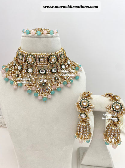 Mehak Premium Quality Kundan Statement Necklace set