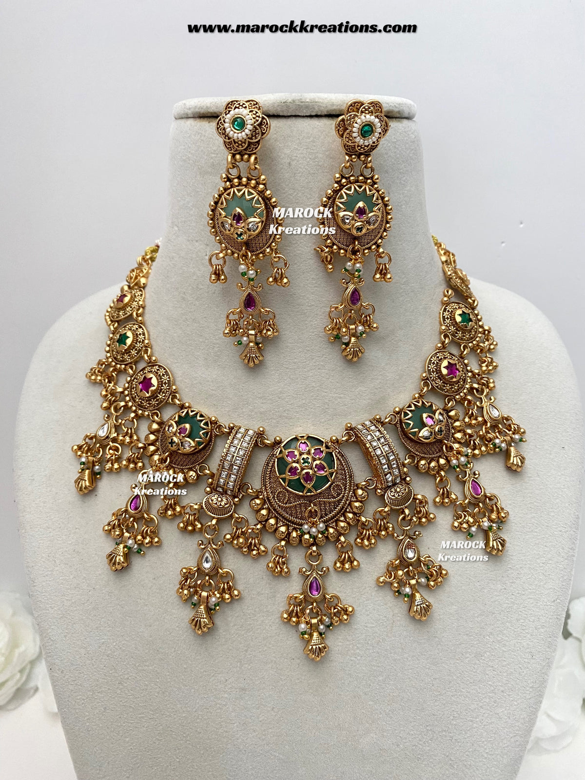 Tahiya Premium Quality exclusive Gold Plated heritage necklace set