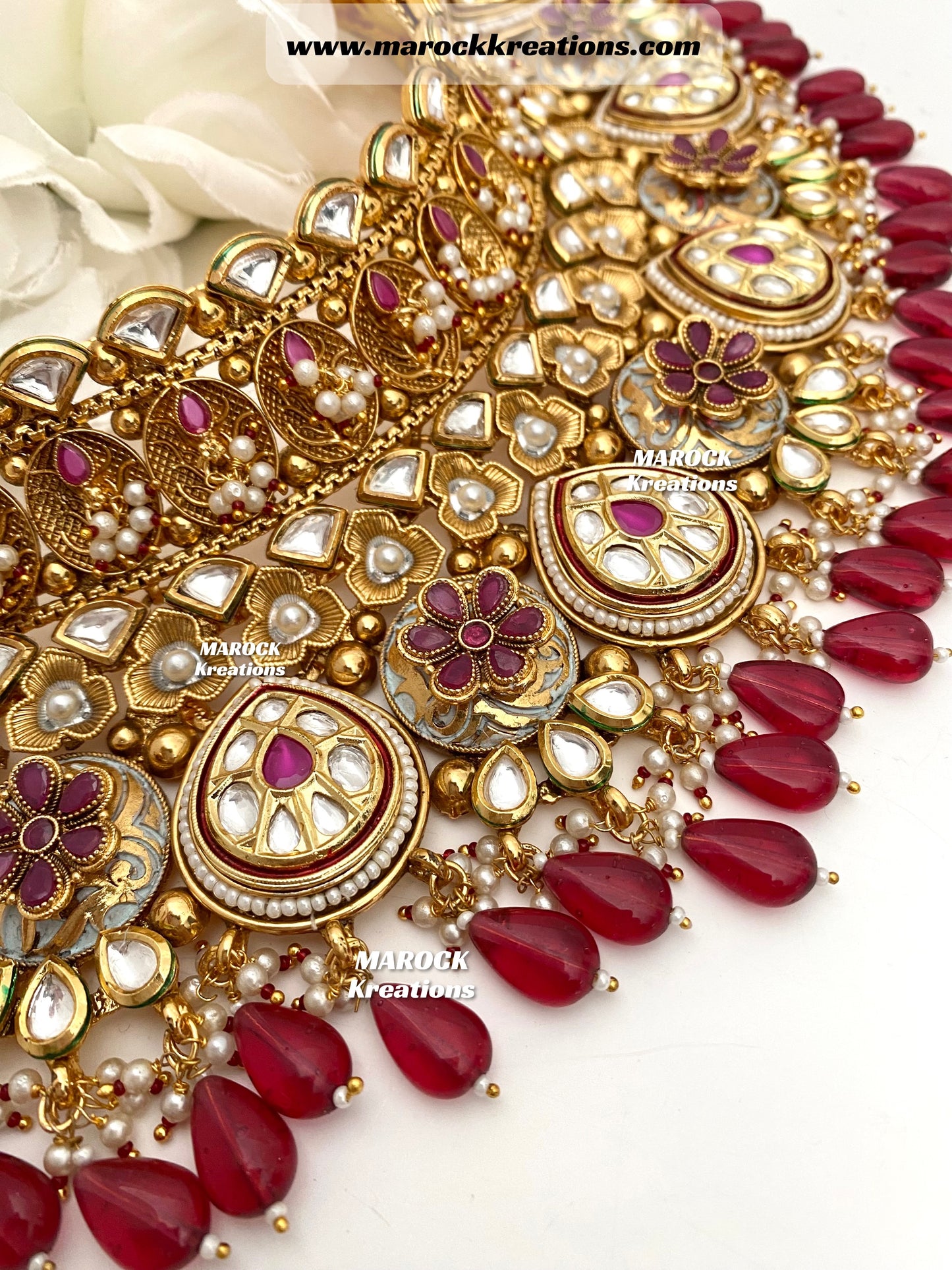 Padmavat Premium Quality Gold plated Pachi Kundan exclusive Bridal set