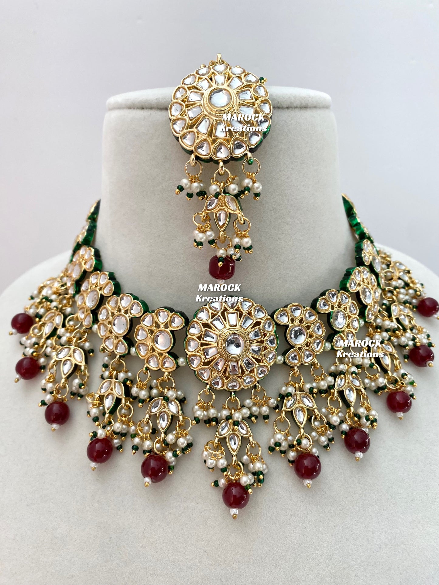 Premium Quality Thappa Kundan Statement Necklace sets