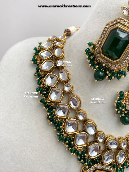 Shabnam Premium Quality Kundan Statement Necklace set