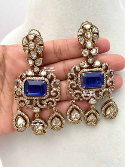 Labiba Sabyasachi inspired Premium Quality Moissanite Kundan with doublet stone Statement Necklace set