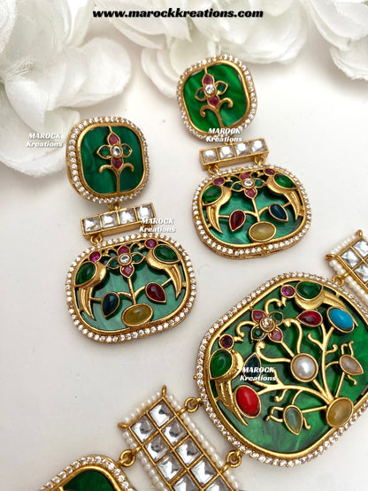 Swati Premium Quality sabyasachi inspired Statement kundan choker set