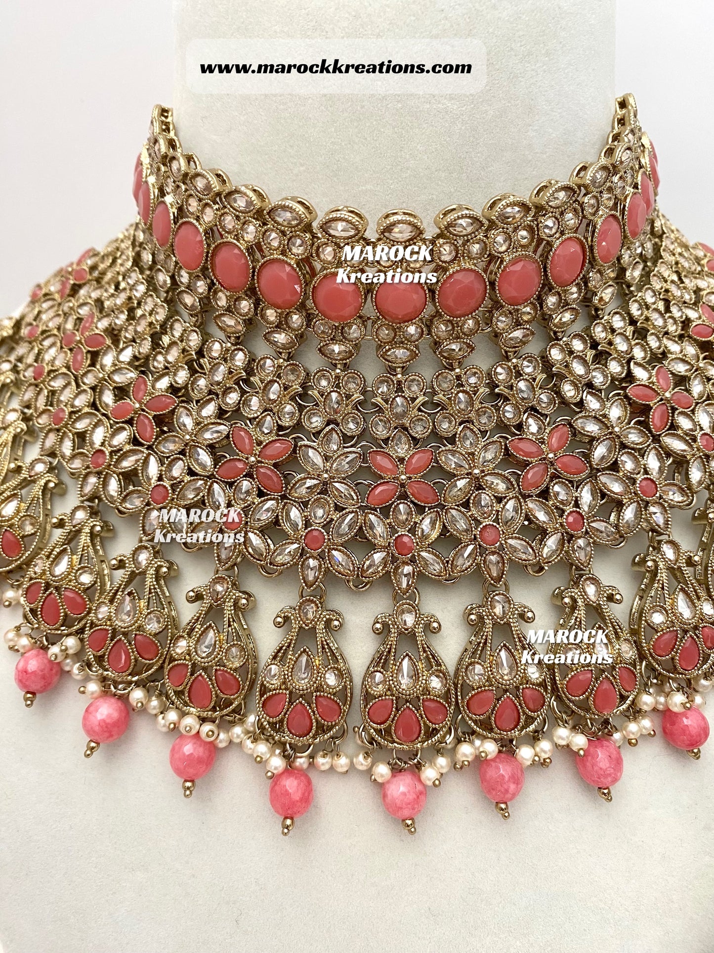 Antique Gold Polki Necklace set/Bridal set