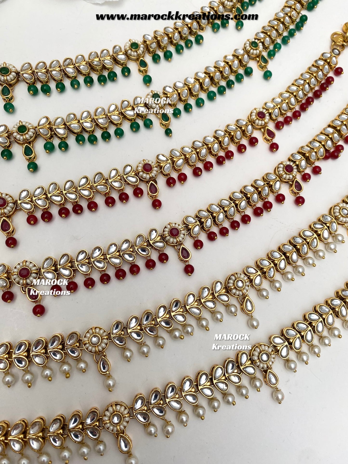 Zeenat Premium quality Kundan Anklets/Payal/Jhanjhran