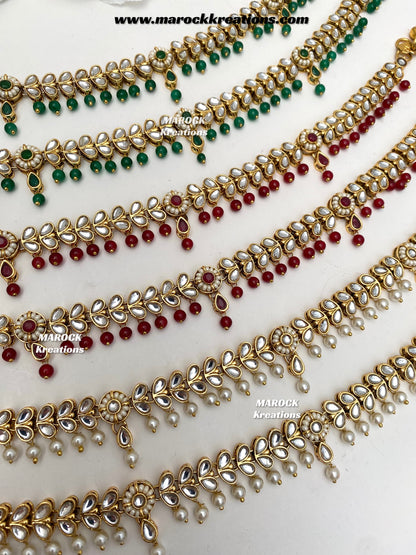 Zeenat Premium quality Kundan Anklets/Payal/Jhanjhran